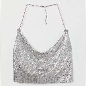 NWOT Metal Halterneck Top